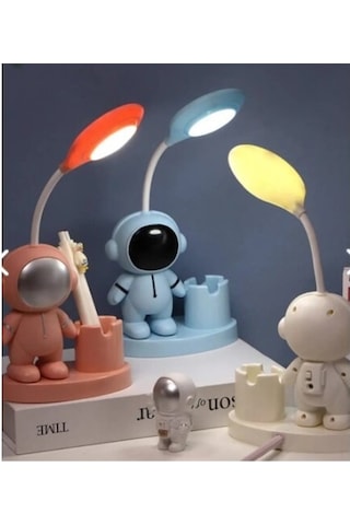 9097712039283188992 - Led Astronot Masa Lambası Ve Kalemlik Çok Renkli