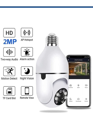 Wi-fi Özellikli 360 Derece Harekete Duyarlı Gece Görüşlü Kamera