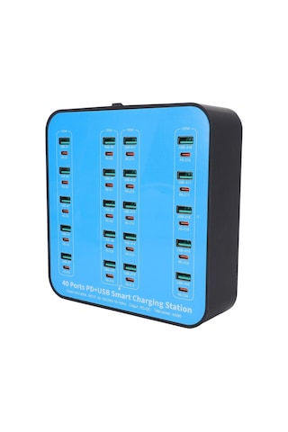 40 Port Hızlı Şarj Cihazı 400w 20xusb 20xtype-c Şarj İstasyonu Pd Şarj
