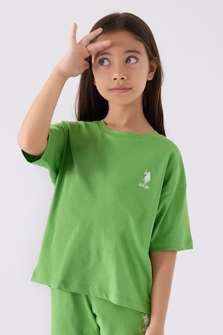 U.S. Polo Assn. Kız Çocuk Yeşil Bermuda Takım 5274-43899 Yeşil