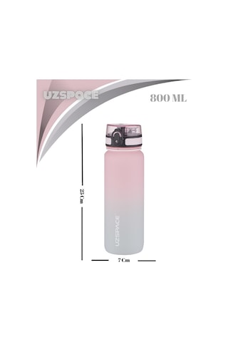 Uzspace Matara Tritan 800 Ml 3053-6 Pink Grey