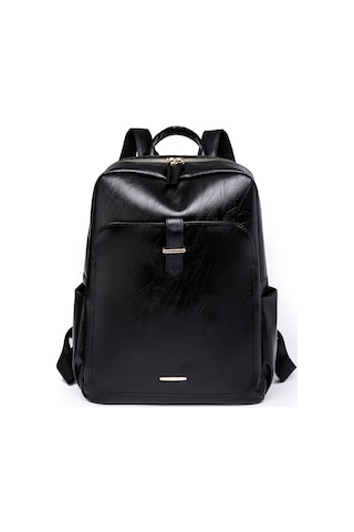 Retro Basit Kadın Sırt Çantası Moda Düz Renk Öğrenci Günlük Okul Çantası Büyük Kapasiteli Bayan Seyahat Sırt Çantası Yolcusiyah Diğer