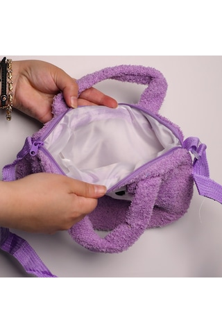 Sanrio Kuromi Mor Peluş Omuz El Çantası-1966 Altın