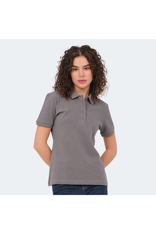 Slazenger VERA I Kadın Polo Yaka Koyu Gri Tişört
