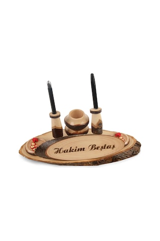 Masa Üstü İsimlik Ahşap Masa Üstü Kalemlik - M756