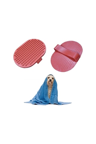 Ergonomik Masajlı Evcil Hayvan Kedi Köpek Yıkama Fırçası Aparatı Bx40