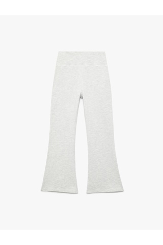 Koton Pamuklu İspanyol Paça Slim Fit Basic Pantolon Gri Melanj 6wkg40096ak Gri Melanj