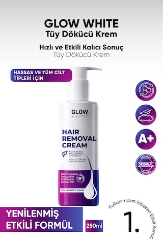 Glow Whıte Tüy Dökücü Krem Tüy Oluşumunu Geciktirici Etkili
