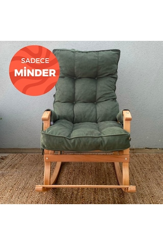Reyo Home Sallanan Sandalye Minderi Kapitone Çift Cepli Yeşil