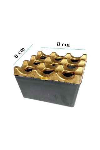Altın Görünümlü Metal Küllük Şık Tasarım Sağlam Malzeme Küllük