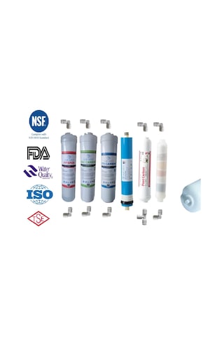 Aquafly İnline 6 Filtre 11 Aşama Arıtıcı Filtresi Yedek 10'