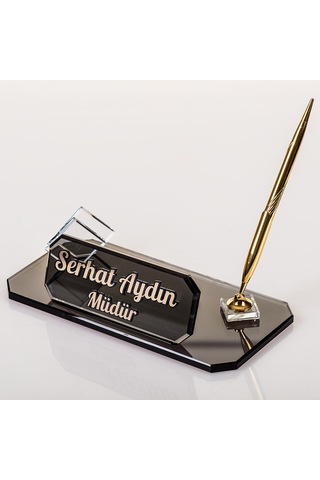 Midilli Altın Kristal Masa İsimliği Ofis Masa İsimlik