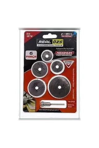 Daire Testere Bıçakları 6 Parça Pro Mini Set Mandrelli Küçük Kesi