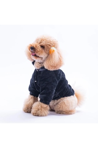 Pawstar Antrasit Jaipur Küçük Irk Köpek Peluş Ceket