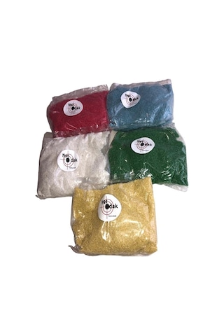 Renkli Dekoratif Kum Oyuncak Kumu Vazo Kumu Bahçe Dekor Saksı Teraryum Kum 5 x 3500 G