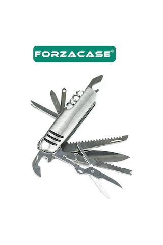 Forzacase 11 Fonksiyonlu Katlanır İsviçre Kamp Çakısı Katlanır - Fc123 Kahverengi