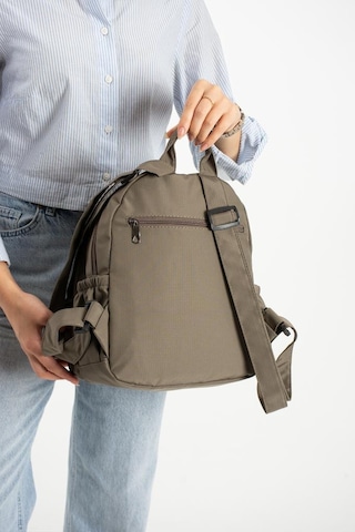 Baginn Kadın Sırt Çantası Ultra Hafif Paraşüt Kumaş Su İtici Kumaş Günlük Sırt Çantası Ölçüsü 30 24 Cm Vizon