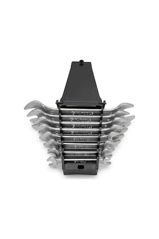 Proalet Gk Tools 1. Kalite Krom Vanadyum Açık Ağız Anahtar Takımı 8 Parça 6-22 Mm , İki Ağızlı Paslanmaz El Aletleri Seti, Özel Taşıma Standlı İki Yönlü Somun Sıkma Ve Sökme Seti