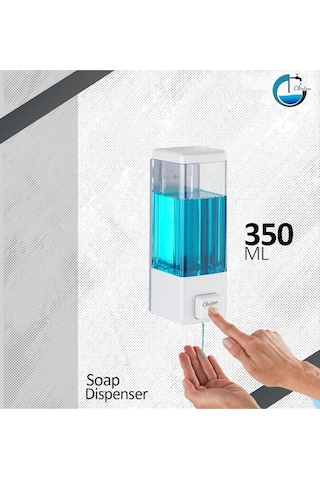 6 Adet Duvara Monte Sıvı Sabunluk Şampuan Dispenseri. Hem Vidalı Hem Yapışkanlı Montaj D-1 Beyaz