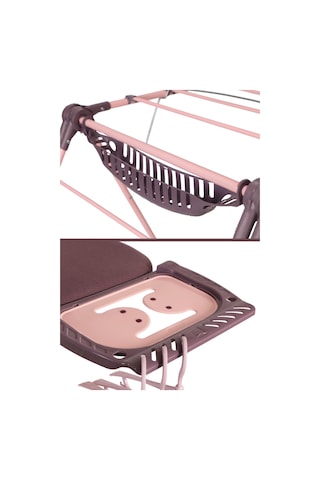 Perilla Silvia Ütü Masası İronika Kalın Borulu Kurutmalık Mürdüm Set Mürdüm