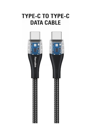 Ferro Reshurk Re-099 Type-c & Type-c Silikon Uclu Ledli 1000cm 60w Hızlı Data - Şarj Hasır Kablo