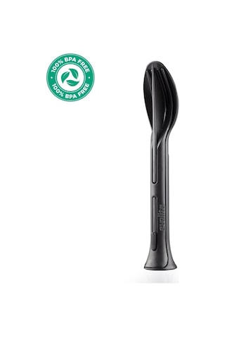 Evolite Combo 3 İn 1 Çatal Kaşık Set Siyah Çok Renkli