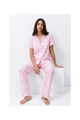 Fit Women Standart Boy Elastanlı Pembe Pijama Takımı
