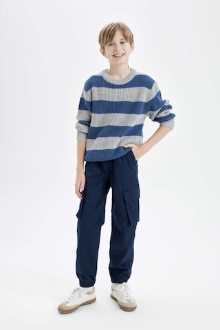 DeFacto Erkek Çocuk Bisiklet Yaka Çizgili Triko Kazak C8112A824CWGR228