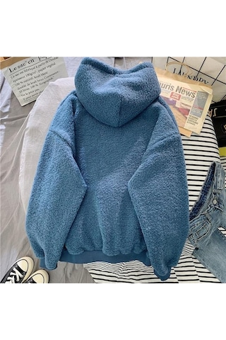 Novahub Yumuşak Peluş Kazak Kadın Mor, Sonbahar Kış Rahat Uzun Kollu Kazak Top, Uzun Kollu Gevşek Kadın Kazaklar, Evde Giyim Mor