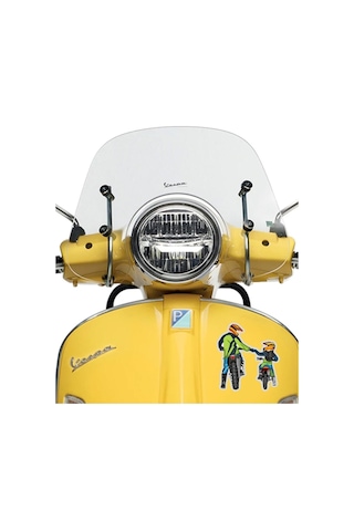 Cross Motor Baba Çocuk Araba, Motorsiklet, Kask, Laptop, Cam Sticker 13x12 Cm