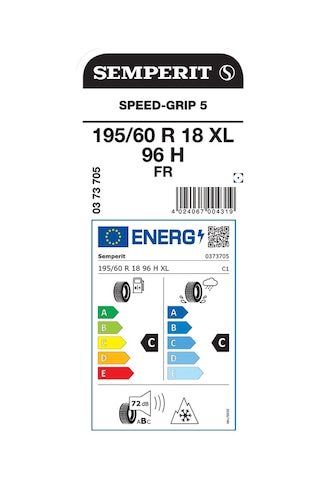 Semperit 195/60 R18 96H XL Fr Speed-Grip 5   Kış Lastiği 2025