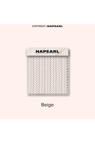 1 Adet Napearl Modern Düz Renk Lüks Tül Perde İçi Boş Kılçık Desen Yatak Odası Pencere Sırf Perde W100cm X L130cm Bej