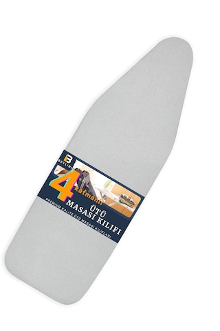 Beylini Yanmaz Ütü Masası Kılıfı Hızlı Ütü Kılıfı Örtü Gri 55x145
