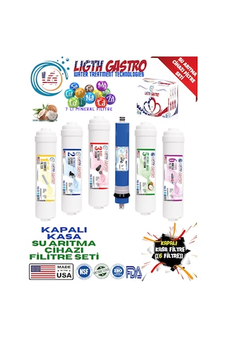 Kapalı Kasa 6 Filtre 10 Aşamalı Filtre Seti