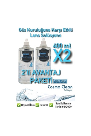 Cosmo Clean Solüsyon 2 x 400 ML