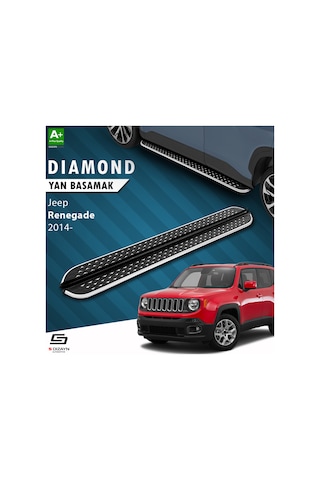 S-dizayn Jeep Renegade Diamond Krom Yan Basamak 173 Cm 2014 Üzeri