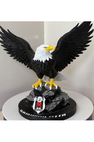 Siyah Beyaz Kartal Kara Kartal 3D Baskı Dekoratif