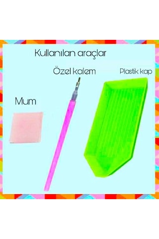 5D Sayılarla Elmas Boyama Tavus Kuşu-2 Diamond Painting Kit