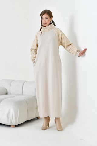 FTZ Women Ftz Kadın Kapitoneli İki İp Elbise Beige 30982 Beige Bej