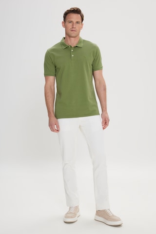 AC&Co / Altınyıldız Classics Erkek Slim Fit Dar Kesim Polo Yaka %100 Pamuk Kısa Kollu Tişört Yeşil