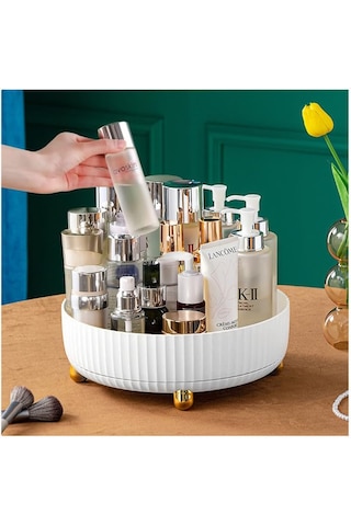 Ximistore9 Pet Malzeme Döner Baharat Rafı, Dürtüye Dayanıklı, Temizliği Kolay, Düşmeyi Engelliyor, Alçılamaz A-büyük-beyaz