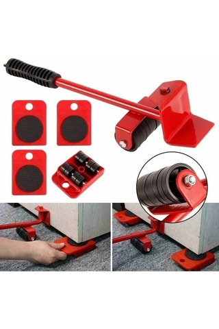 Flybuy Zahmetsiz Mobilya Taşıma Seti, Kullanışlı Kolu Ve Araba, 400kg'a Kadar, Kullanıcı Dostu Design -