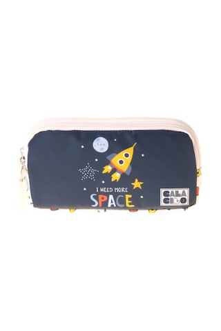 Calacilo Erkek Çocuk İlkokul Kalem Çantası - Uzay Baskılı Lacivert Renk Space - C4049 Lacivert - Krem
