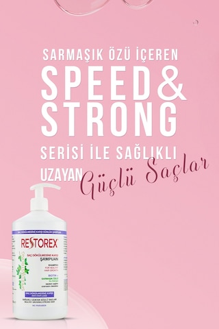 Restorex Speed Strong Saç Dökülmesine Karşı Şampuan 1.000 Ml Sarmaşık Özlü, Sağlıklı Uzama, Dökülme Karşıtı