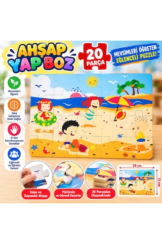 Northcity Cs-1282 Yaz Ahşap Yer Puzzle Bx Standart