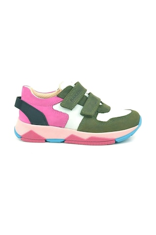 Ortopedikal 3880 Rakerplus Hakiki Deri Yeşil Beyaz Pembe Çocuk Sneakers Spor Ayakkabı Cırtlı Yeşil Beyaz Pembe