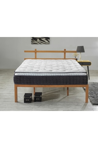Mu&bah Antrasit Ultra Ortopedik Lara Pedli Paket Yaylı Tavşan Tüyü Kumaş Yatak 120x200