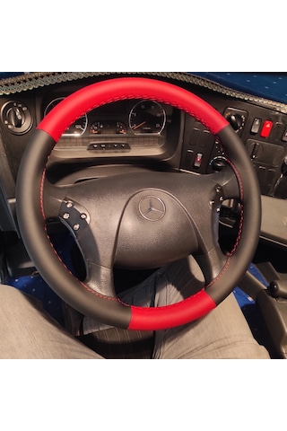 Mercedes Axor 1840 Direksiyon Kılıfı Kırmızı Siyah