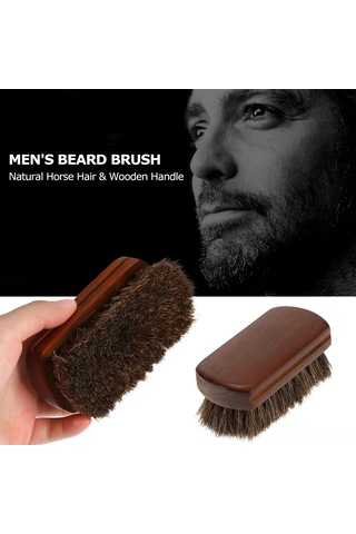 Wezone Ahşap Kolu At Kılıfı Sakal Fırçası - Ev Ve Seyahat İçin Dergi, Bakım Ve Masaj