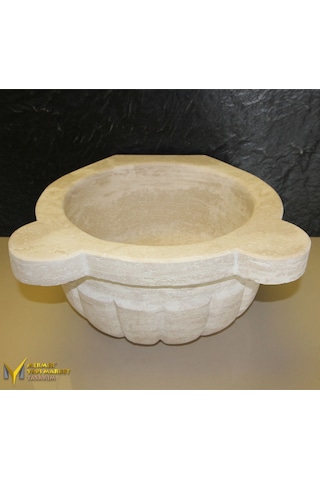 Traverten Kavun Dilimli Kurna